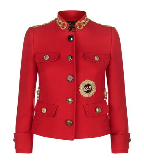 dolce gabbana military style coat with buttons|Dolce & Gabbana Military Jackets for Women .